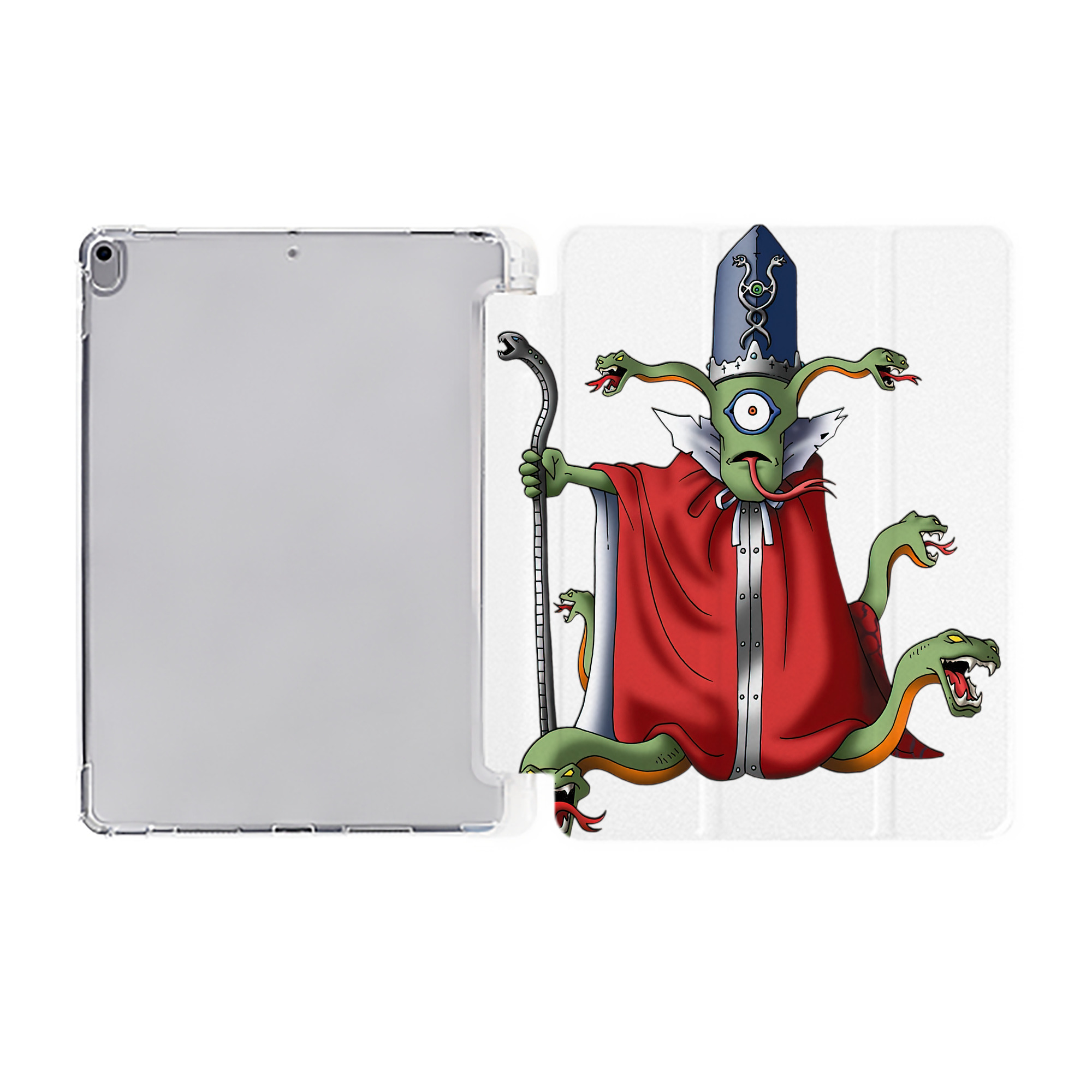 （画像用） ドラゴンクエスト Doragon Kuesuto Dragon Quest IPad ケース ペン収納付き 三つ折りスタンド PUレザー×シリコン 対応機種9.5/10.5/10.9インチ